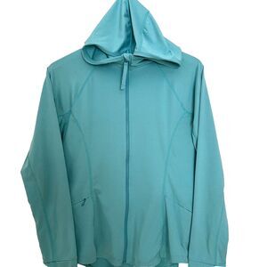 Title Nine Womens Hoodie M Sunbuster Full Zip UPF 50 Thumbholes Zip pocket